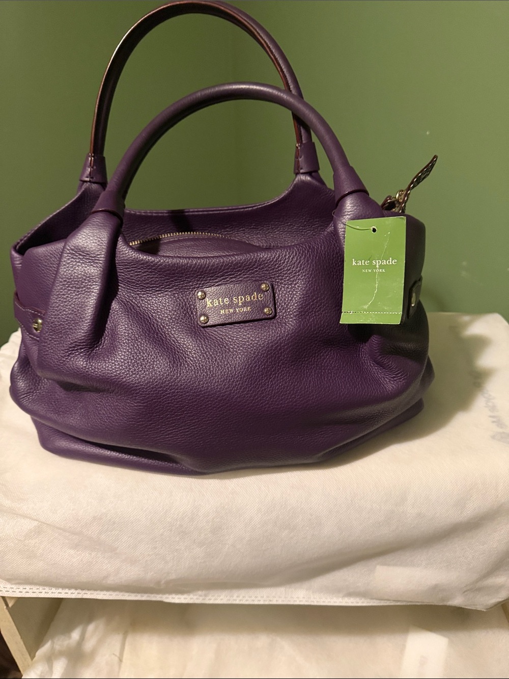 NWT Kate Spade Purple Pebbled Leather $395